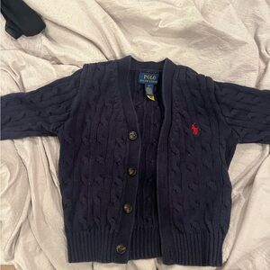 Polo by Ralph Lauren Dark Blue Cable Knit Cardigan